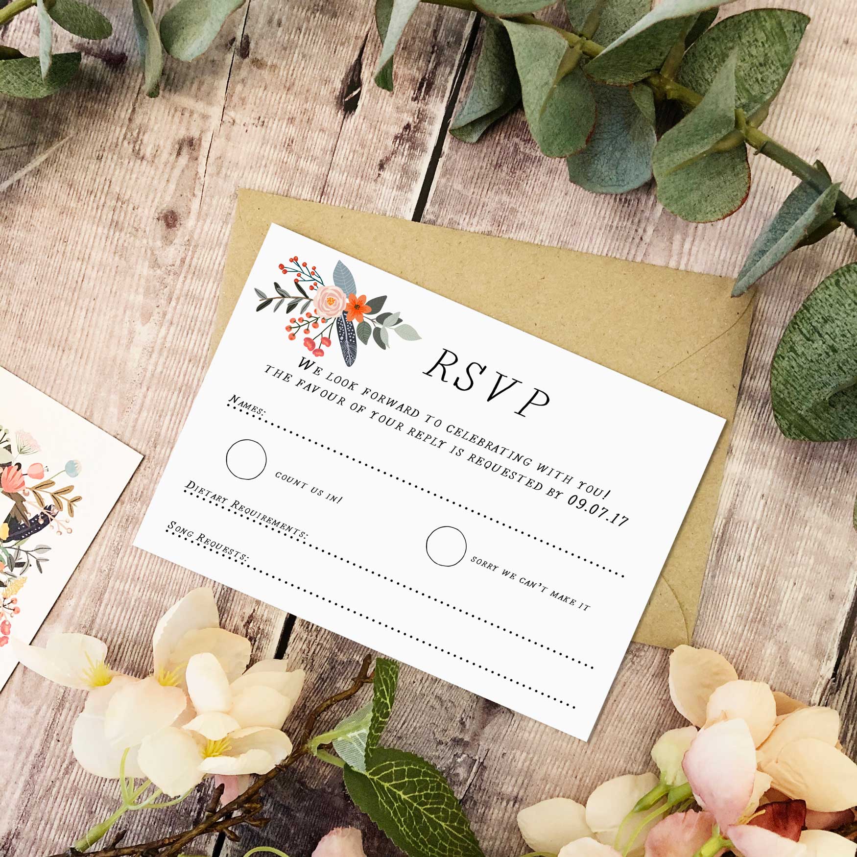 RSVP Cards Wedding Printing Print Zoo 