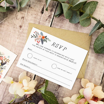 RSVP Cards Wedding Printing Print Zoo 