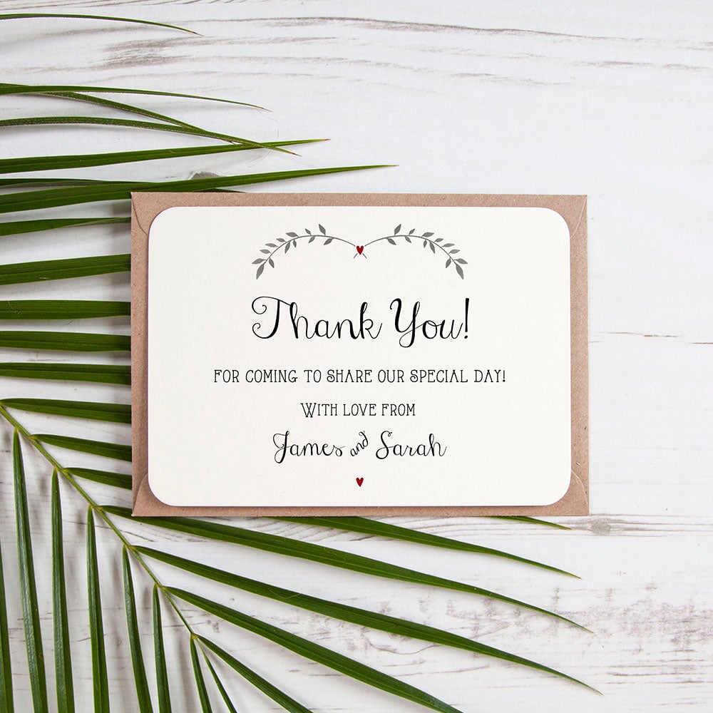 Thank You Cards Wedding Printing Print Zoo 